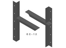 ec-12 3D extended concealed bracket drawing