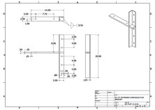 ECFLAT12 (2.0) 2-D concealed flat bracket drawing