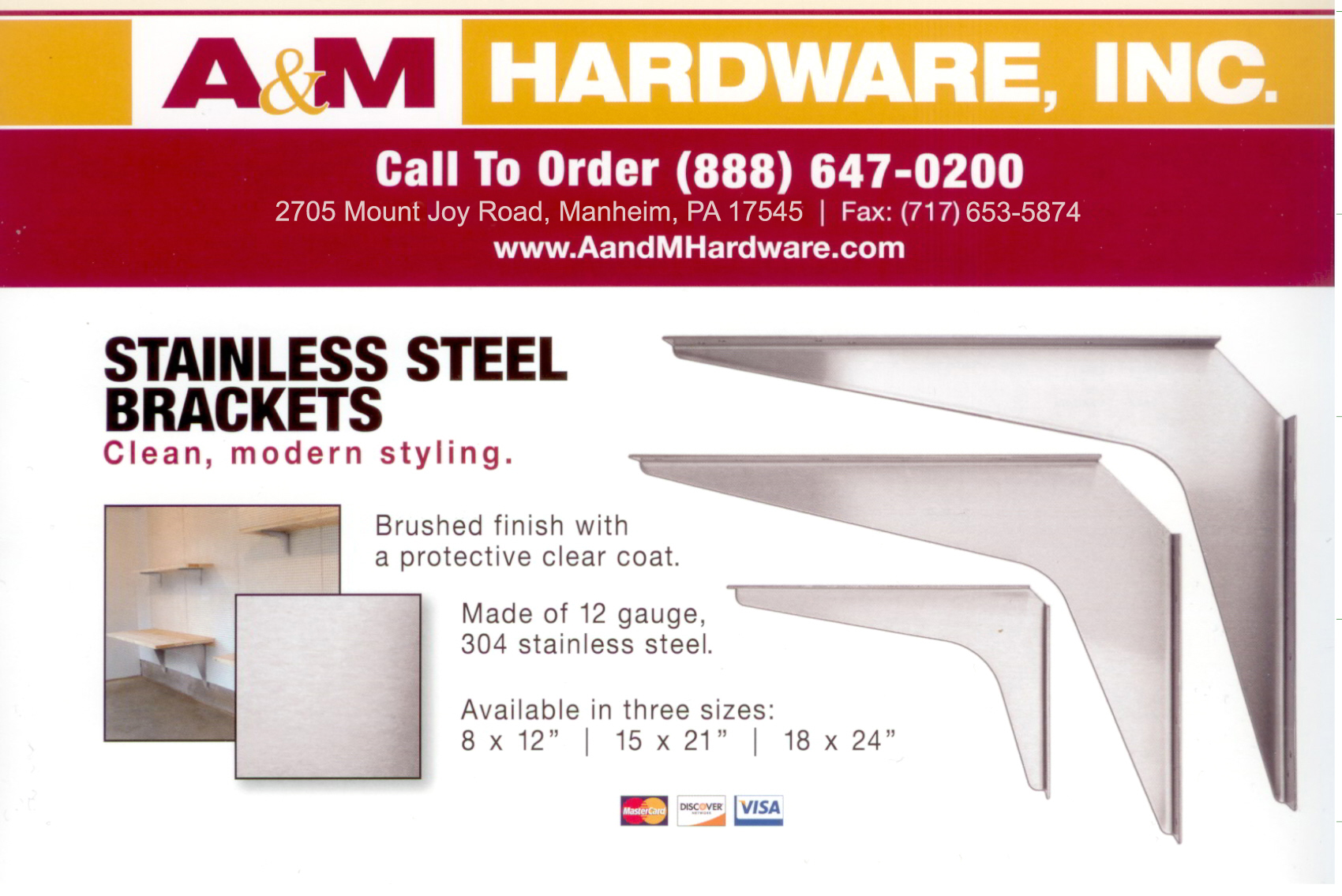 Stainless Steel A&M Hardware