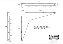 aluminum 24x29 2D standard bracket drawing
