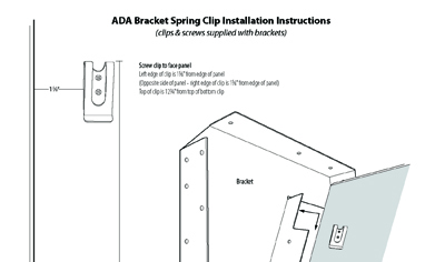 ADA bracket spring clip installation instructions