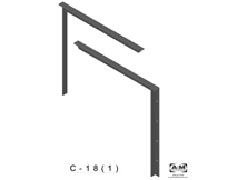 c(1.0)-18 3D concealed bracket drawing