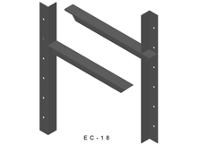 ec-18 3D extended concealed bracket drawing