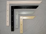 several different color support brackets