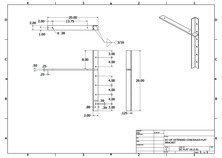 ECFLAT18 (2.0) 2-D concealed flat bracket drawing