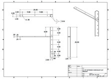 ECFLAT24 (2.0) 2-D concealed flat bracket drawing