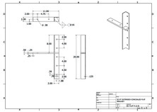 ECFLAT9 (2.0) 2-D concealed flat bracket drawing
