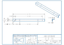 CLT28-2D standard bracket drawing